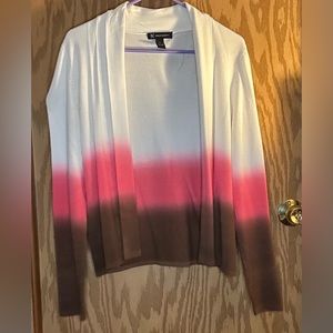Ombré tie-dye cardigan sweater. Size L women’s. International Concepts.